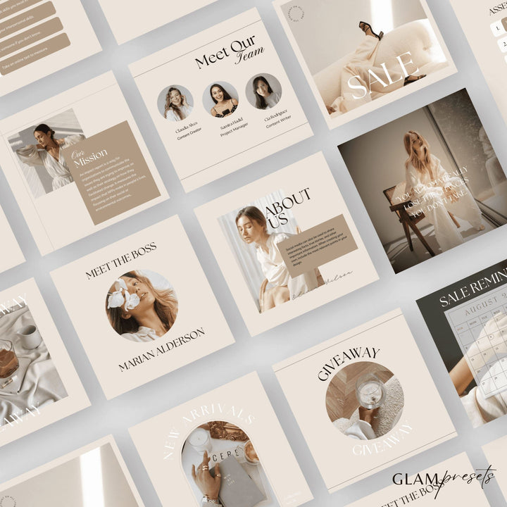 Aesthetic Canva Template Glampresets 
